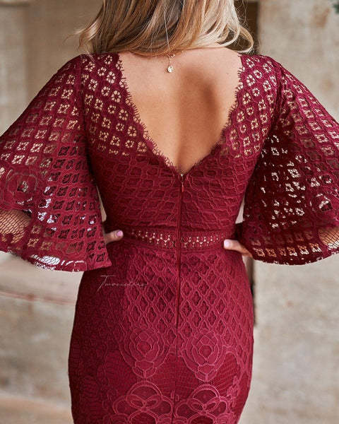 Reyna Dress Burgundy