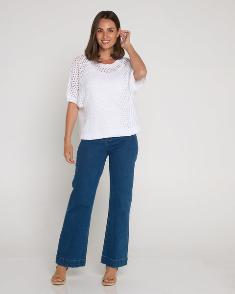 Kerry Knit Top White