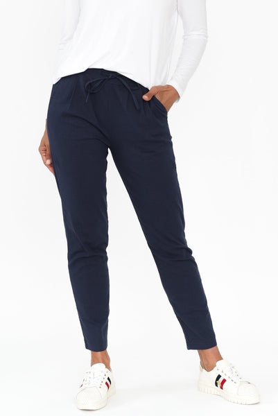 Kim Drawstring Pants Navy