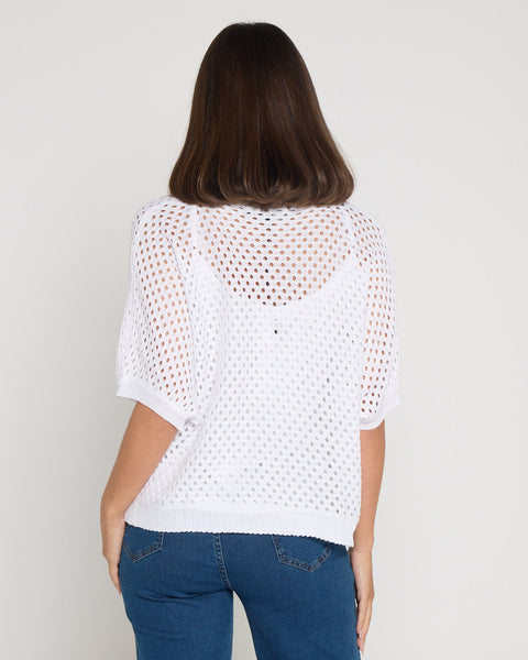 Kerry Knit Top White