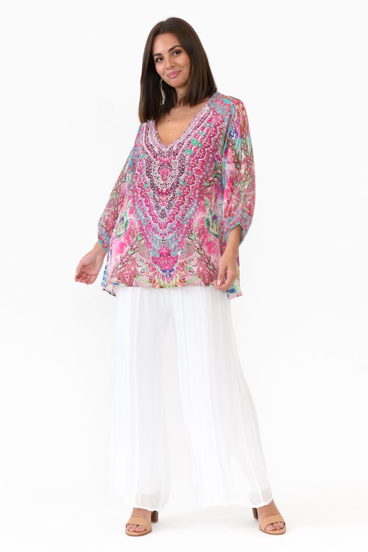 Pera Silk Pants White