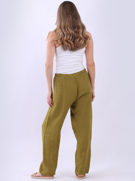 Lia Linen Pants Mustard