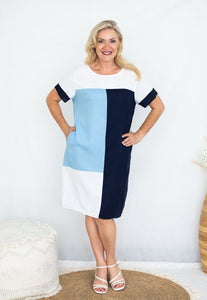 Corey Block Print Dress