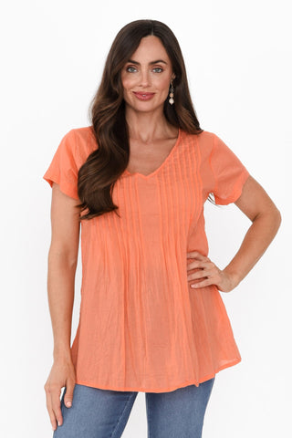 Milani Cotton Blouse Orange