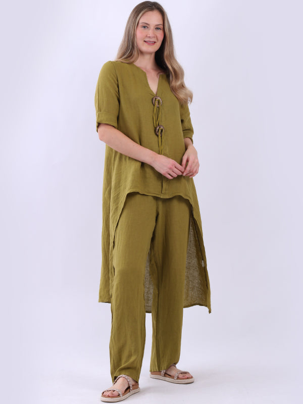 Lia Linen Pants Mustard