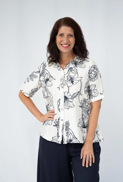 Layla Embroidery Top Beige