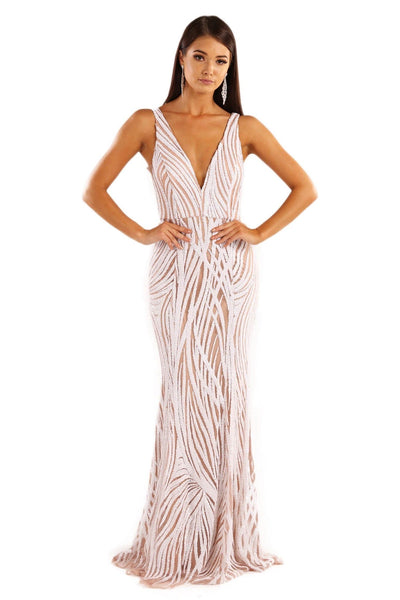 Verona Sequins Dress White