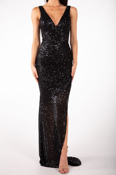 Bronte Sequin Maxi Dress Black