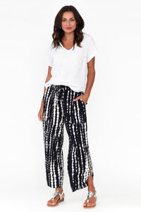 Mesmerise Abstract Print Pants Navy