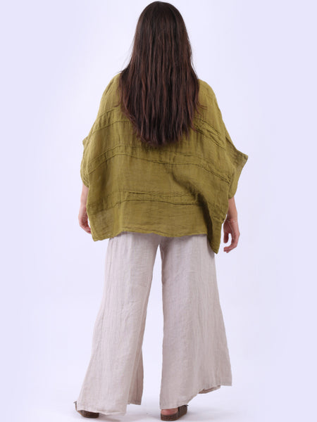 Georgia Linen Top Mustard