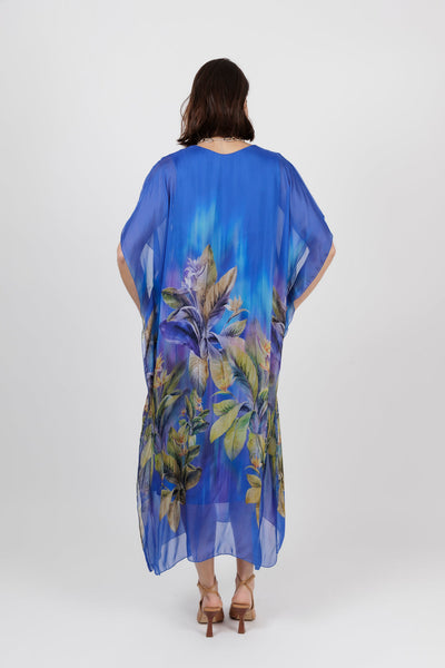 Turin Kaftan Dress Cobalt Blue