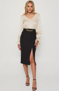 Lana Midi Skirt Black