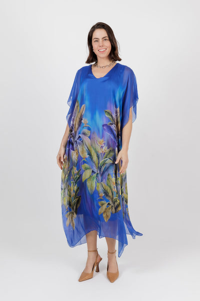 Turin Kaftan Dress Cobalt Blue
