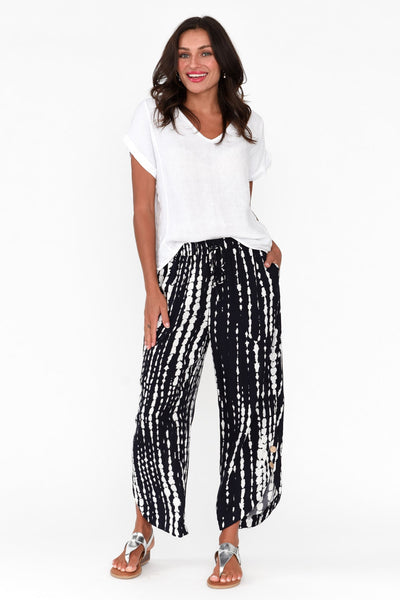 Mesmerise Abstract Print Pants Navy