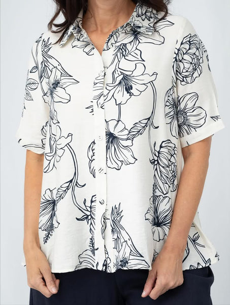 Layla Embroidery Top Beige