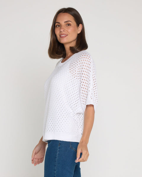 Kerry Knit Top White