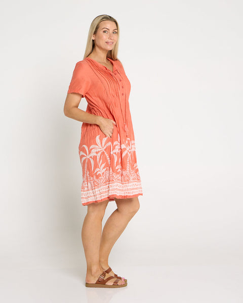 Paula Cotton Dress Orange