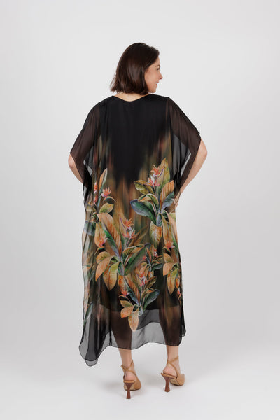 Turin Kaftan Dress Black