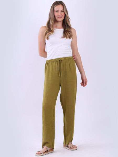 Lia Linen Pants Mustard