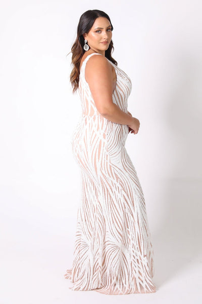 Verona Sequins Dress White