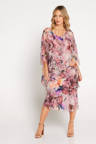 Sandra Silk Layer Dress Floral