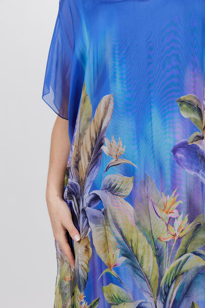 Turin Kaftan Dress Cobalt Blue