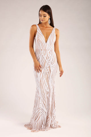Verona Sequins Dress White