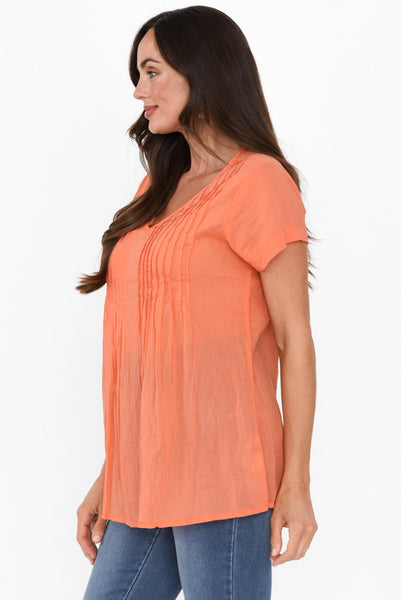 Milani Cotton Blouse Orange