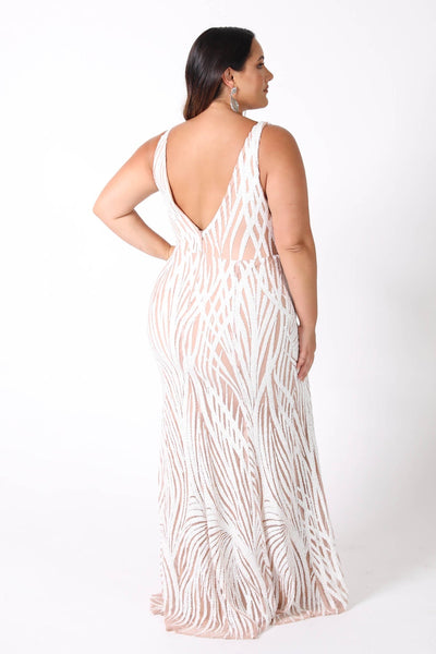 Verona Sequins Dress White
