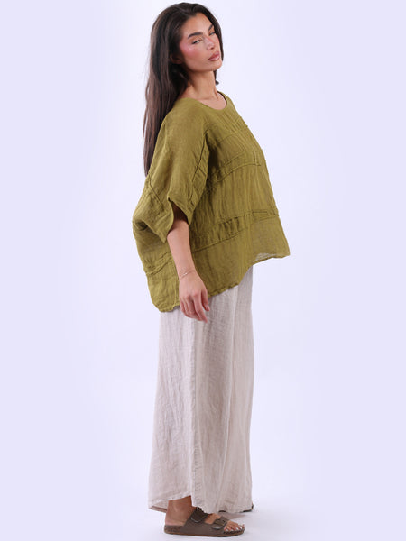 Georgia Linen Top Mustard