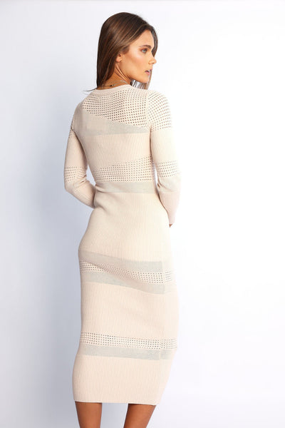 Melinda Knit Dress Beige
