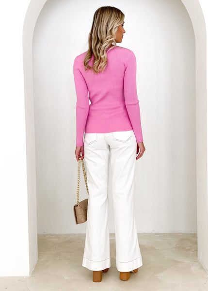 Brooklyn Knit Top Pink