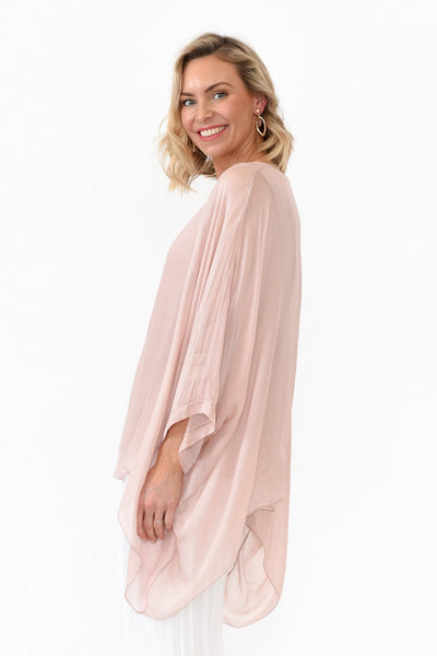 Juniper Silk Top Blush Pink