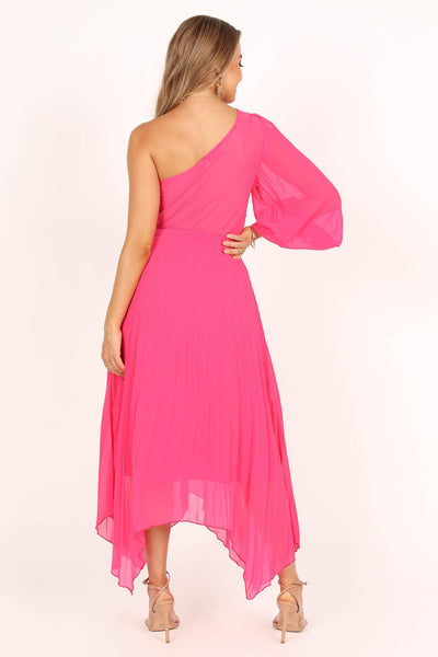 Carly One Shoulder Dress Pink
