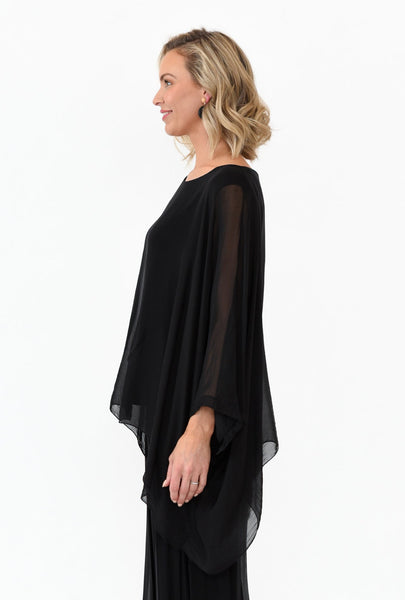 Juniper Silk Top Navy
