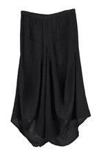 Linen Harem Skirt Black