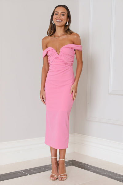 Allure Midi Dress Pink