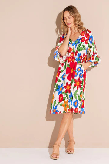 Frankly Floral Dress White