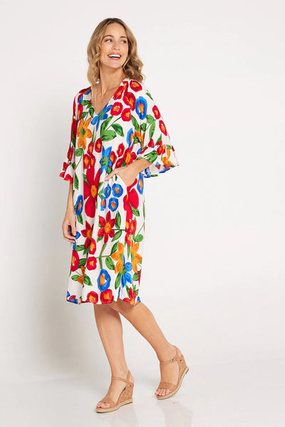 Frankly Floral Dress White