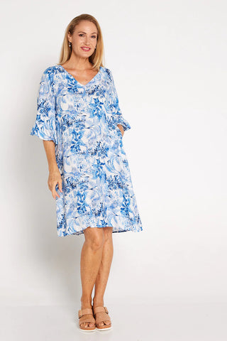 Frankly Floral Dress Blue