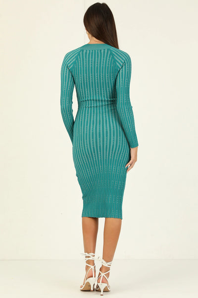 Leanora Knit Dress Green